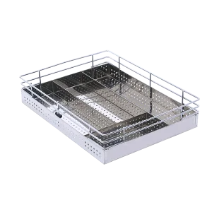 Small Square Stainless Steel Perforated Cutlery Basket Sink Rack Storage  Silver by Stopia