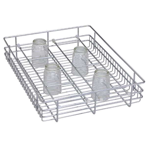 Glass Basket (4″ Height X 17″ Width X 20″ Depth) Stainless Steel