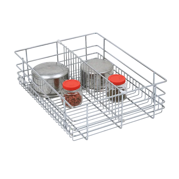 Partition Drawer Basket (4″ Height X 21″ Width X 20″ Depth) 6mm wire Stainless Steel