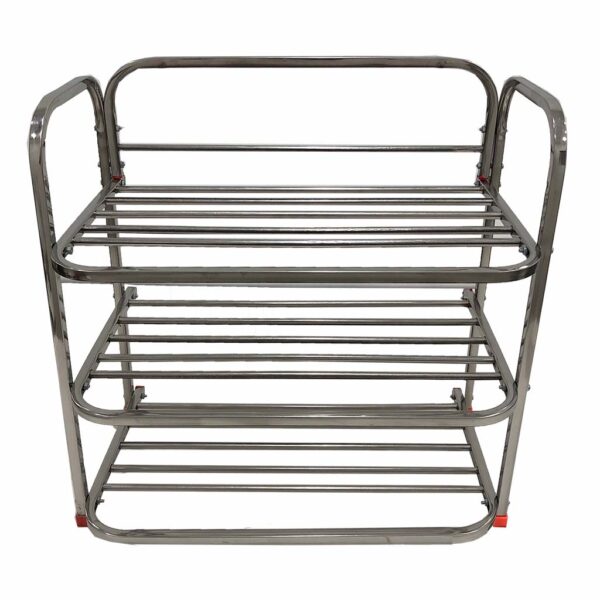 Picture of stainless Steel Shoe Rack 3 Shelves from UrbanBageecha.com